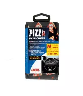 ΚΑΛΥΜΜΑ ΤΙΜΟΝΙΟΥ SKIN-COVER PIZZA (ΠΙΤΣΑ) 38/40cm (M) ΜΑΥΡΟ ΕΛΑΣΤΙΚΟ ΠΟΛΥΕΣΤΕΡΙΚΟ 2mm ΠΑΧΟΣ 