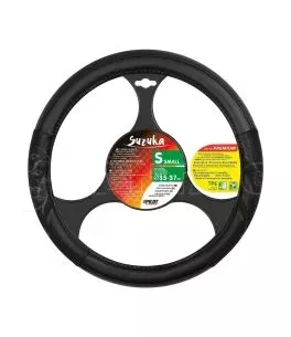 ΚΑΛΥΜΜΑ ΤΙΜΟΝΙΟΥ SUZUKA (S) 35/37cm ΔΕΡΜΑΤΙΝΗ ΜΑΥΡΟ ΑΟΣΜΟ ECO-FRIENDLY 