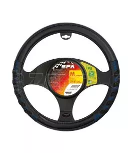 ΚΑΛΥΜΜΑ ΤΙΜΟΝΙΟΥ SPA (Μ) 37/39 cm ΔΕΡΜΑΤΙΝΗ ΜΑΥΡΟ/ΜΠΛΕ ΑΟΣΜΟ ECO-FRIENDLY 