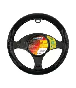 ΚΑΛΥΜΜΑ ΤΙΜΟΝΙΟΥ SILVERSTONE (M) 37/39cm ΔΕΡΜΑΤΙΝΗ ΜΑΥΡΟ ΑΟΣΜΟ ECO-FRIENDLY 
