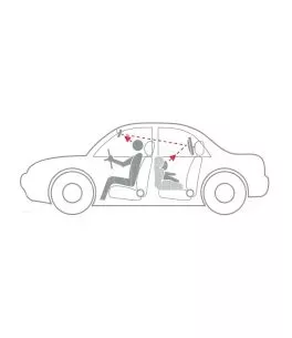 ΚΑΘΡΕΠΤΗΣ ΓΙΑ ΠΡΟΣΚΕΦΑΛΟ ΚΑΘΙΣΜΑΤΟΣ BACK-SEAT BABY MIRROR ΚΥΡΤΟΣ 290x190mm 