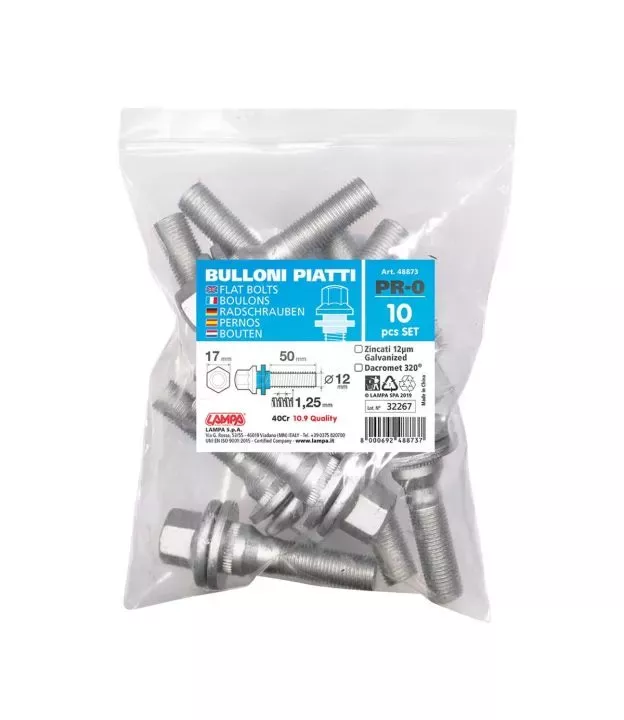ΜΠΟΥΛΟΝΙΑ ΙΣΙΑ ΜΕ ΡΟΔΕΛΑ PR0 12x1,25 50mm (17) ΣΑΚΟΥΛΑ LAMPA - 10ΤΕΜ.
