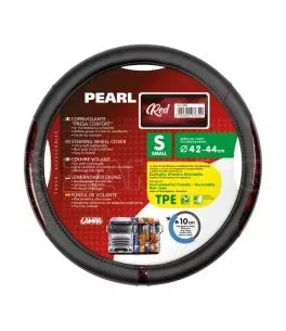 ΚΑΛΥΜΜΑ ΤΙΜΟΝΙΟΥ ΦΟΡΤΗΓΟΥ PEARL RED ΔΕΡΜΑΤΙΝΗ ΜΑΥΡΟ/ΚΟΚΚΙΝΟ (S) 42-44cm ΟΙΚΟΛΟΓΙΚΟ ΚΑΙ ΑΟΣΜΟ 