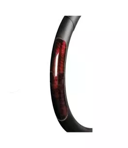 ΚΑΛΥΜΜΑ ΤΙΜΟΝΙΟΥ ΦΟΡΤΗΓΟΥ PEARL RED ΔΕΡΜΑΤΙΝΗ ΜΑΥΡΟ/ΚΟΚΚΙΝΟ (S) 42-44cm ΟΙΚΟΛΟΓΙΚΟ ΚΑΙ ΑΟΣΜΟ 