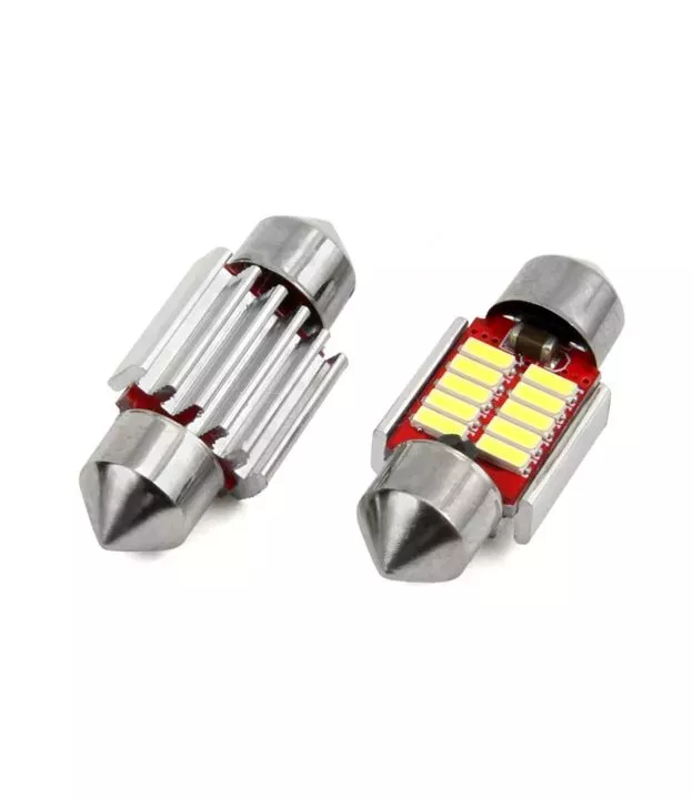 ΛΑΜΠΑΚΙΑ ΠΛΑΦΟΝΙΕΡΑΣ 31mm 12/24V 2W 5600K 10LED CANBUS FESTOON (ΛΕΥΚΟ) AMiO - 2 ΤΕΜ.