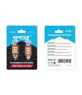 ΛΑΜΠΑΚΙΑ ΠΛΑΦΟΝΙΕΡΑΣ 41mm 12/24V 2,9W 5600K 12LED CANBUS FESTOON (ΛΕΥΚΟ) AMiO - 2 ΤΕΜ. 