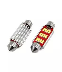 ΛΑΜΠΑΚΙΑ ΠΛΑΦΟΝΙΕΡΑΣ 41mm 12/24V 2,9W 5600K 12LED CANBUS FESTOON (ΛΕΥΚΟ) AMiO - 2 ΤΕΜ. 