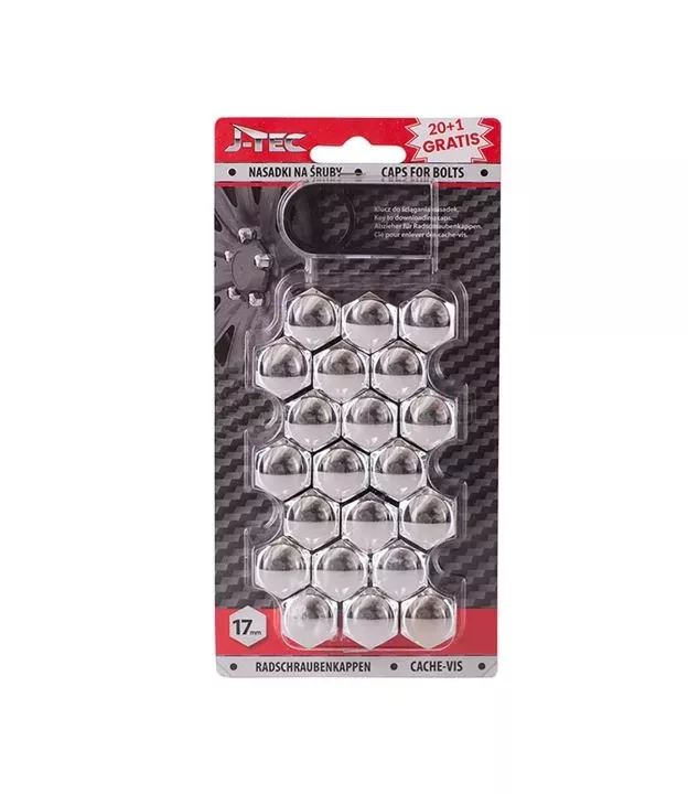 ΚΑΠΑΚΙΑ ΜΠΟΥΛΟΝΙΩΝ 17mm ΧΡΩΜΙΟ AMiO - 21 ΤΕΜ.