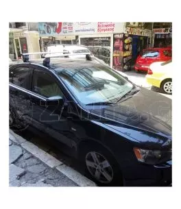 KIT ΜΕ ΜΠΑΡΕΣ ΟΡΟΦΗΣ ΓΙΑ MITSUBISHI LANCER 4D / 5D 07/2008+ ΑΛΟΥΜΙΝΙΟΥ TEMA MENABO (AL1-3360-FIX501FP)-2 ΤΕΜ. 