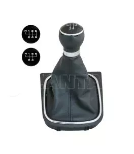 VW GOLF 5 2003+ / GOLF 6 2008+ / ΠΟΜΟΛΟ ΜΕ ΕΝΔΕΙΞΗ 6 ΤΑΧΥΤΗΤΩΝ ΚΑΙ ΜΑΥΡΗ ΦΟΥΣΚΑ ΣΕ ΠΛΑΙΣΙΟ 
