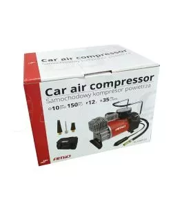 ΚΟΜΠΡΕΣΕΡ ΑΕΡΑ ΜΕΤΑΛΛΙΚΟ 12V 10BAR-150PSI-35L/min ΜΕ ΘΗΚΗ/ΜΑΝΟΜΕΤΡΟ/ΦΙΣ ΑΝΑΠΤΗΡΑ/3 ΑΝΤΑΠΤΟΡΕΣ/ΚΑΛΩΔΙΟ 300 cm AMiO - 1 ΤΕΜ. 