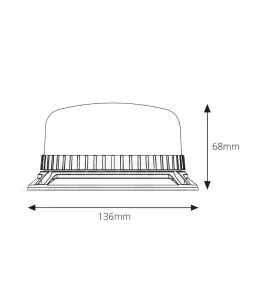 ΦΑΡΟΣ W03B 12V/24V 36LED ΒΙΔΩΤΟΣ (3 ΒΙΔΕΣ) ΠΟΡΤΟΚΑΛΙ IP56 136X68MM AMiO - 1 ΤΕΜ. 