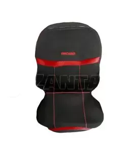 ΗΜΙΚΑΛΥΜΜΑΤΑ ΚΑΘΙΣΜΑΤΩΝ BUCKET RECARO ΜΑΥΡΟ/ΚΟΚΚΙΝΟ ΜΕ ΥΠΟΔΟΧΗ ΠΡΟΣΚΕΦΑΛΟΥ VELCRO & ΠΡΟΣΚΕΦΑΛΑ - 2 ΤΕΜ. 