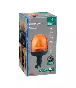 ΦΑΡΟΣ ΠΕΡΙΣΤΡΕΦΟΜΕΝΟΣ 16LED RL-10 9-32V 3 ΛΕΙΤΟΥΡΓΙΩΝ ΒΙΔΩΤΟΣ ΕΛΑΣΤΙΚΟΣ ΠΟΡΤΟΚΑΛΙ 130x221mm 
