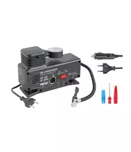 ΚΟΜΠΡΕΣΕΡ ΑΕΡΑ ΠΛΑΣΤΙΚΟ 12V/220V 18BAR-250PSI (ΜΑΝΟΜΕΤΡΟ/ΦΙΣ/4 ΑΝΤΑΠΤΟΡΕΣ/ΚΑΛΩΔΙΟ 300cm) AMiO - 1 ΤΕΜ.