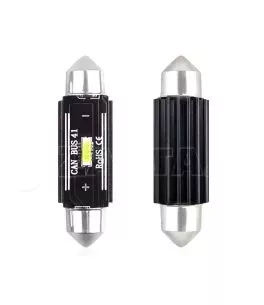 ΛΑΜΠΑΚΙΑ ΠΛΑΦΟΝΙΕΡΑΣ 41mm 12/24V 3,1W 5600K 1LED ULTRA BRIGHT CAN-BUS FESTOON (ΛΕΥΚΟ) AMiO - 2 ΤΕΜ. 