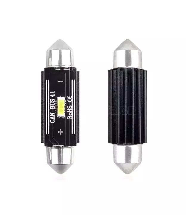 ΛΑΜΠΑΚΙΑ ΠΛΑΦΟΝΙΕΡΑΣ 41mm 12/24V 3,1W 5600K 1LED ULTRA BRIGHT CAN-BUS FESTOON (ΛΕΥΚΟ) AMiO - 2 ΤΕΜ.