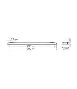 ΦΩΣ ΟΓΚΟΥ ΦΟΡΤΗΓΟΥ 12LED ΚΟΚΚΙΝΟ SMD 24V 280x24x11mm LAMPA - 1 Τεμ. 