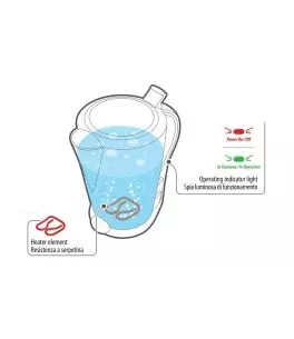 ΒΡΑΣΤΗΡΑΣ ΝΕΡΟΥ 24V /250W /85CM ΚΑΛΩΔΙΟ/ 1,3LT EARL-GREY  ΜΑΥΡΟ ΧΡΩΜΑ 