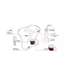 ΚΑΦΕΤΙΕΡΑ ΦΙΛΤΡΟΥ ΓΙΑ ΓΑΛΛΙΚΟ ΚΑΦΕ ARABICA 24V 300W 95CM ΜΕ ΔΟΣΟΜΕΤΡΗΤΗ 4/6 ΚΟΥΠΕΣ 0.65LT ΜΑΥΡΗ/INOX 