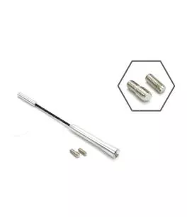 ΚΕΡΑΙΑ ΑΝΤΜ05 18cm ΧΡΩΜΙΟ ΜΕ 2 ΑΝΤΑΠΤΟΡΕΣ 5-6mm AMiO – 1 ΤΕΜ. 