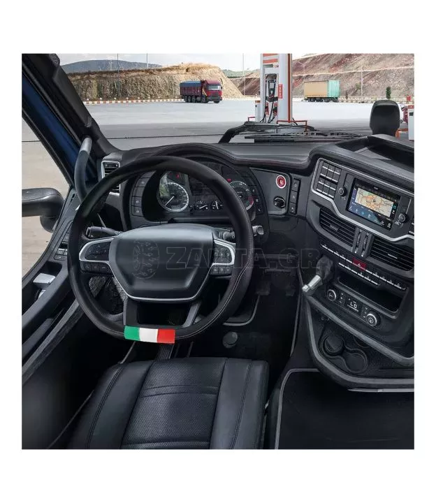 IVECO S-WAY 10/2019/SCANIA R/S SERIE 7 11/2016 ΚΑΛΥΜΜΑ ΤΙΜΟΝΙΟΥ CLUB ΜΑΥΡΟ-ΣΗΜΑΙΑ ΙΤΑΛΙΑΣ/ΚΟΦΤΟ