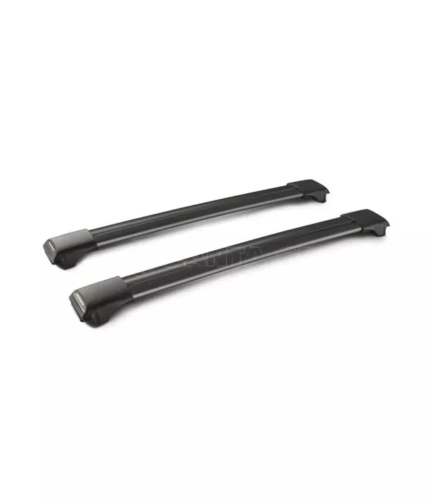 ΜΠΑΡΕΣ ΟΡΟΦΗΣ ΑΛΟΥΜΙΝΙΟΥ ΜΑΥΡΗ RAIL BAR STANDARD 73cm ΜΕ ΚΛΕΙΔΙ - 2 TEM.