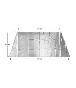 Εξωτερική Ηλιοπροστασία Small Μ195-147 Χ Υ80 cm για το Παρμπρίζ από Ύφασμα 3 Στρώσεων και Ρινίσματα Αλουμινίου σε ασημί χρώμα με 