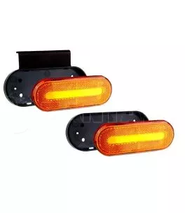 ΦΩΣ ΟΓΚΟΥ ΦΟΡΤΗΓΟΥ LED ΠΟΡΤΟΚΑΛΙ ΟΒΑΛ 10-30V 124x49x22mm ΑΔΙΑΒΡΟΧΟ OM-01-O AMIO 1ΤΕΜ. 