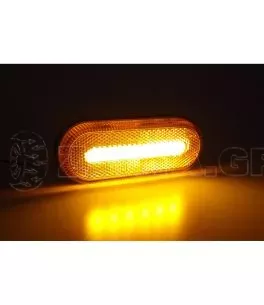 ΦΩΣ ΟΓΚΟΥ ΦΟΡΤΗΓΟΥ LED ΠΟΡΤΟΚΑΛΙ ΟΒΑΛ 10-30V 124x49x22mm ΑΔΙΑΒΡΟΧΟ OM-01-O AMIO 1ΤΕΜ. 