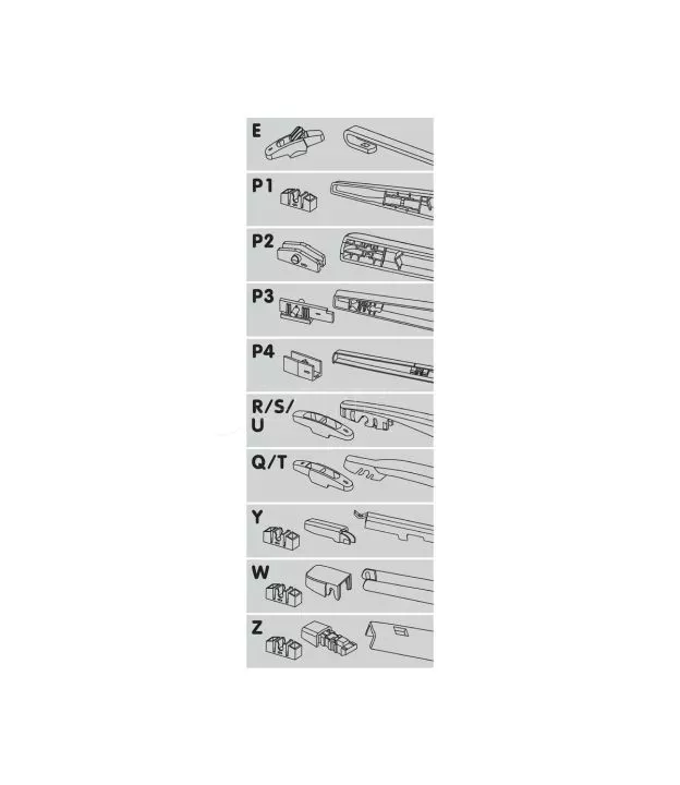 ΥΑΛΟΚΑΘΑΡΙΣΤΗΡΑΣ ΠΙΣΩ ONE FIT FLAT 35cm (14") 1ΤΕΜ. ΜΕ 10 ΑΝΤΑΠΤΟΡΕΣ (VW GROUP)