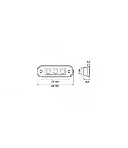 ΦΩΣ ΟΓΚΟΥ 3LED ΠΟΡΤΟΚΑΛΙ SMD 12/24V 85mm LAMPA - 20ΤΕΜ. 