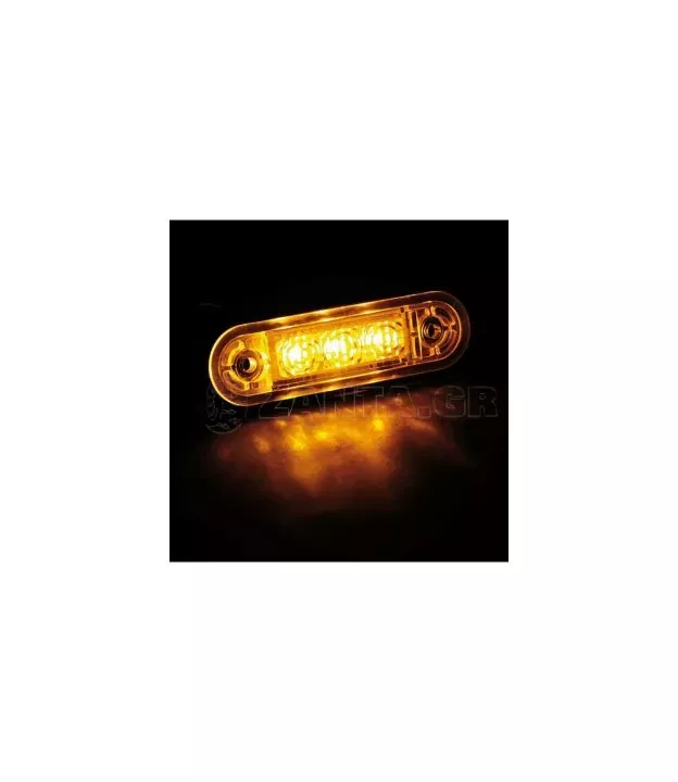ΦΩΣ ΟΓΚΟΥ 3LED ΠΟΡΤΟΚΑΛΙ SMD 12/24V 85mm LAMPA - 20ΤΕΜ.
