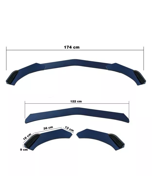 ΔΙΑΚΟΣΜΗΤΙΚΟ SPOILER ΠΡΟΦΥΛΑΚΤΗΡΑ LIP SPLITTER CARBON LOOK 3ΤΕΜ.