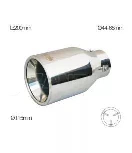 ΑΚΡΟ/ΜΠΟΥΚΑ ΕΞΑΤΜΙΣΗΣ ΧΡΩΜΙΟΥ 44-68mm (ΜΗΚΟΣ 200mm - ΔΙΑΜΕΤΡΟΣ ΕΞΩΤΕΡΙΚΗ 115mm)​ SIMONI RACING - 1 TEM 