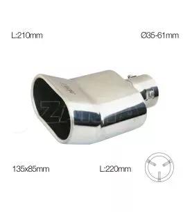ΑΚΡΟ/ΜΠΟΥΚΑ ΕΞΑΤΜΙΣΗΣ ΧΡΩΜΙΟΥ 35-61mm (ΜΗΚΟΣ 210mm - ΔΙΑΜΕΤΡΟΣ ΕΞΩΤΕΡΙΚΗ 135x85mm) SIMONI RACING - 1 TEM 