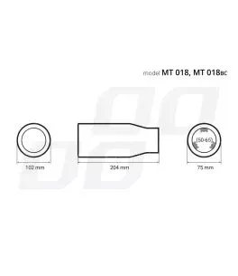ΑΚΡΟ (ΜΠΟΥΚΑ) ΕΞΑΤΜΙΣΗΣ MT018BC 5065mm (ΜΗΚΟΣ: 204mm) ΑΜΙΟ -1 ΤΕΜ. 