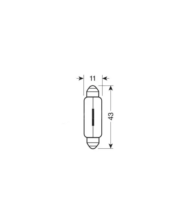 ΛΑΜΠΑΚΙΑ ΠΛΑΦΟΝΙΕΡΑΣ 24V 18W SV8,5-8 11x43mm STANDARD ΑΛΟΓΟΝΟΥ LAMPA - 2 ΤΕΜ.