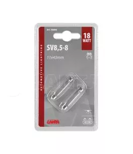 ΛΑΜΠΑΚΙΑ ΠΛΑΦΟΝΙΕΡΑΣ 24V 18W SV8,5-8 11x43mm STANDARD ΑΛΟΓΟΝΟΥ LAMPA - 2 ΤΕΜ. 