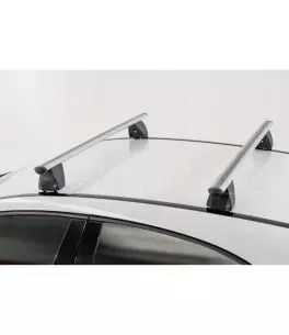 ΜΠΑΡΕΣ ΟΡΟΦΗΣ ΑΛΟΥΜΙΝΙΟΥ DELTA L SILVER 141 cm ROOF RACK ΣΕΤ ΣΕ ΑΣΗΜΙ ΧΡΩΜΑ ΜΕ ΠΡΟΣΤΑΤΕΥΤΙΚΑ ΚΑΠΑΚΙΑ ΑΚΡΩΝ ΓΙΑ ΑΠΛΗ ΟΡΟΦΗ MENABO 