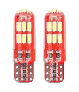 T10 W5W 12V W2,1x9,5d ΛΕΥΚΟ 5.600K 15SMDx4014 LED ΣΙΛΙΚΟΝΗΣ (ΚΑΡΦΩΤΟ - CAN-BUS) 2ΤΕΜ. 