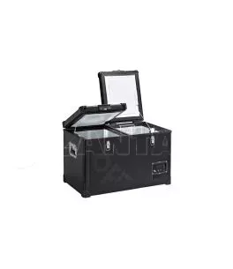 ΨΥΓΕΙΟ TB65DD STEEL BLACK ΜΕΤΑΛΛΙΚΟ ΜΕ 2 ΘΑΛΑΜΟΥΣ 60L (36L+24L) 12/24V 85W 499x810x492mm  INDEL B - 1 TEM. 