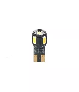 T10 W5W 12V W2,1x9,5d 4xSMD5630+1xHP CAN-BUS ΘΕΡΜΟ ΛΕΥΚΟ (ΚΑΡΦΩΤΟ ΑΚΑΛΥΚΟ) BLISTER 2ΤΕΜ. M-TECH 