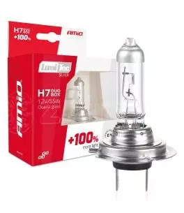 H7 12V 55W PX26d LUMITEC SILVER ΑΛΟΓΟΝΟΥ +100% UP TO 25m AMIO - 2 ΤΕΜ. 