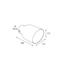 ΑΚΡΟ (ΜΠΟΥΚΑ) ΕΞΑΤΜΙΣΗΣ ΟΒΑΛ TS-79 3663mm (ΜΗΚΟΣ: 200mm / ΦΑΡΔΟΣ: 113mm ) LAMPA - 1 TEM. 