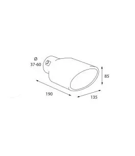 ΑΚΡΟ (ΜΠΟΥΚΑ) ΕΞΑΤΜΙΣΗΣ ΟΒΑΛ TS-76 3760mm (ΜΗΚΟΣ: 190mm / ΦΑΡΔΟΣ: 100mm ) LAMPA - 1 TEM. 