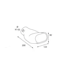 ΑΚΡΟ (ΜΠΟΥΚΑ) ΕΞΑΤΜΙΣΗΣ ΠΛΑΚΕ TS-74 4173mm (ΜΗΚΟΣ: 200mm / ΦΑΡΔΟΣ: 123mm ) LAMPA - 1 TEM. 