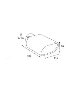 ΑΚΡΟ (ΜΠΟΥΚΑ) ΕΞΑΤΜΙΣΗΣ ΠΛΑΚΕ TS-76 3760mm (ΜΗΚΟΣ: 204mm / ΦΑΡΔΟΣ: 135mm) LAMPA - 1 TEM. 