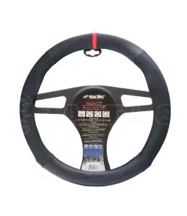ΚΑΛΥΜΜΑ ΤΙΜΟΝΙΟΥ RACE CARBON LOOK  ΜΑΥΡΟ/CARBON/ΔΑΚΤΥΛΙΔΙ ΚΟΚΚΙΝΟ ΟΙΚΟΛΟΓΙΚΟ ΔΕΡΜΑ 37-39cm SIMONI RACING - 1 TEM. 