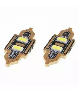 ΛΑΜΠΑΚΙΑ ΠΛΑΦΟΝΙΕΡΑΣ 31mm 12V 5.600K 2xSMD 5730 LED AMIO - 2 ΤΕΜ.